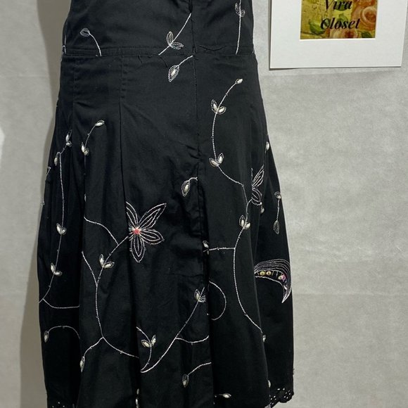 Fashion Bug Pleated Sequence Lacey A-line Skirt - Picture 3 of 10